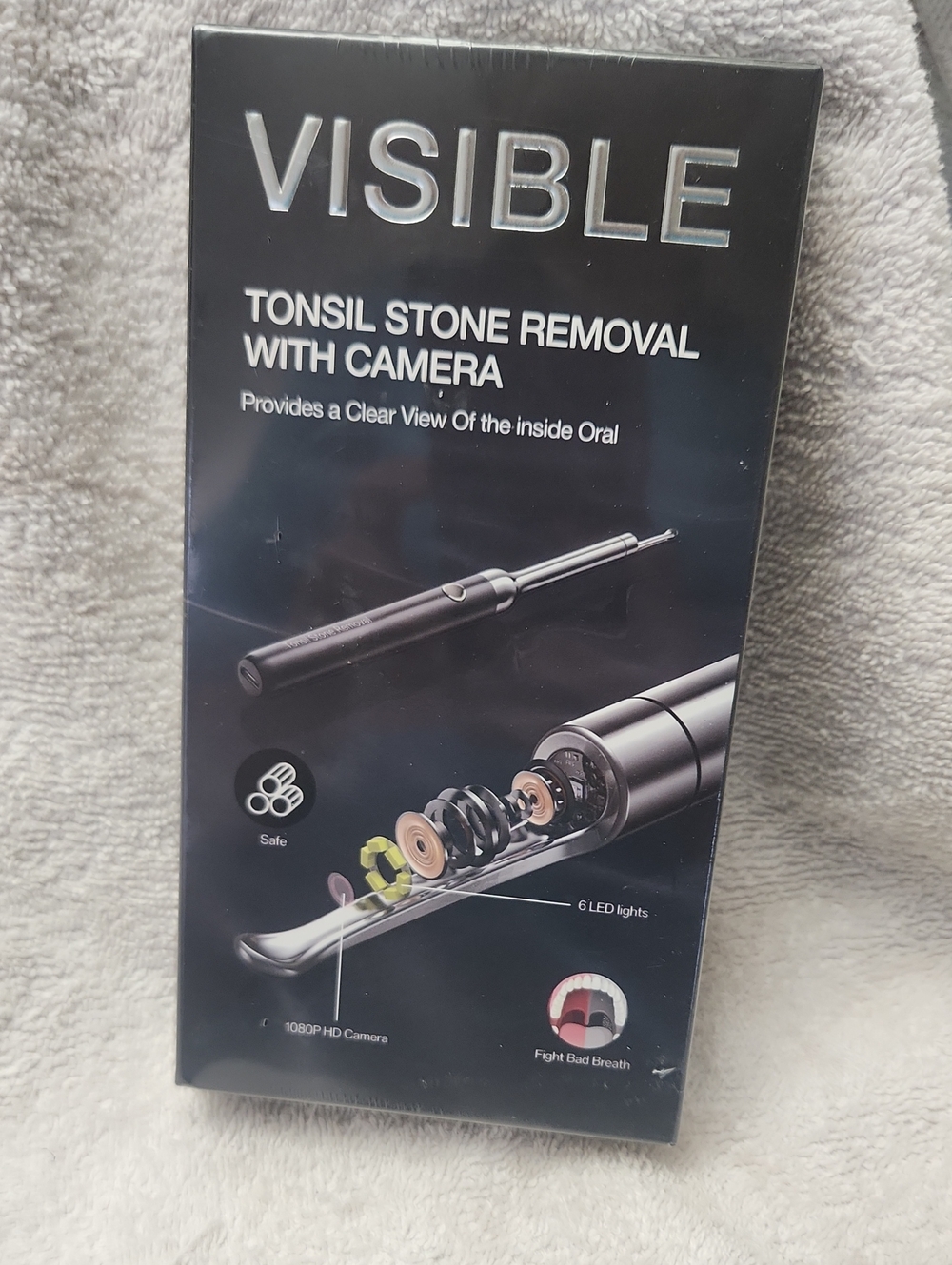 VISIBLE Tonsil Stone Removal Tool with Camera - Black